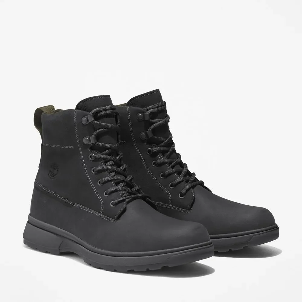 TIMBERLAND MEN'S 13 ATWELLS AVE ANKLE BOOT JET BLACK NUBUCK NIB